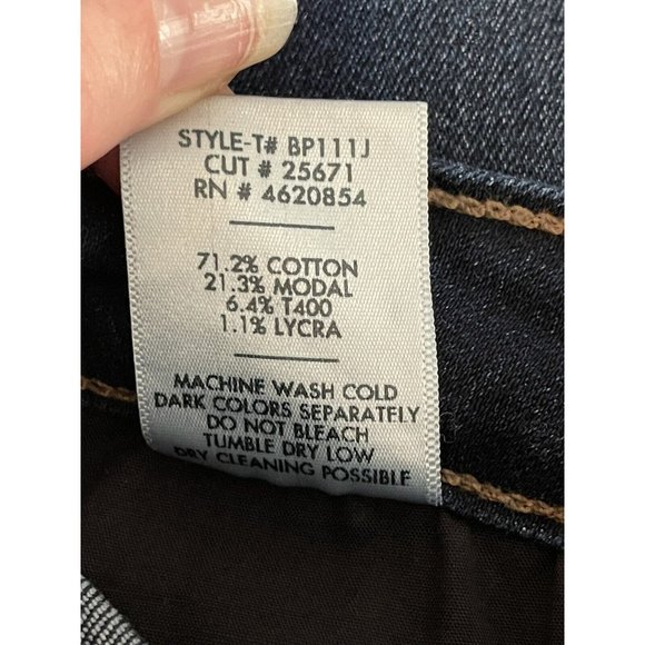 Just Black Denim Blue Straight-Leg Jeans W Fringe Hem Size 26 BP111J - Picture 7 of 11